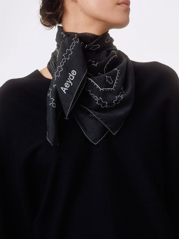 Aeyde Dallas coton/soie noir R4DZ2303 accessoire