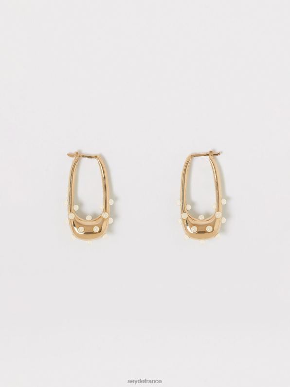 Aeyde Élias laiton plaqué or/crémeux R4DZ2289 accessoire