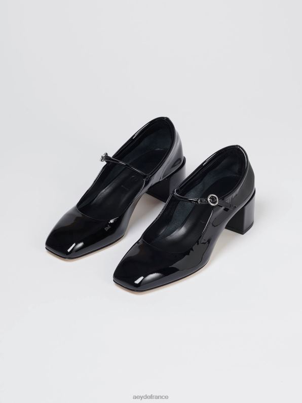 Aeyde une ligne vernis noir R4DZ2204 chaussure