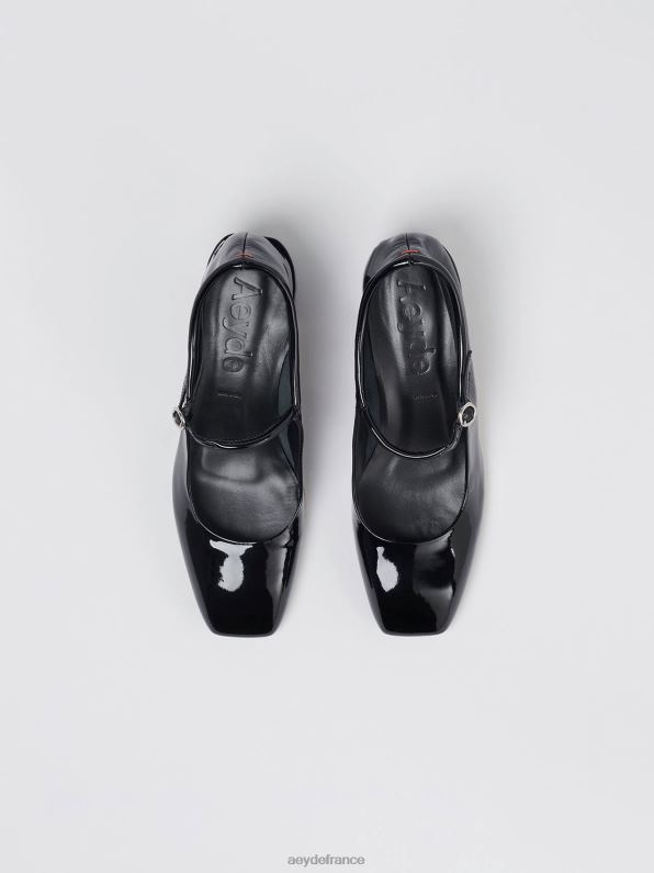 Aeyde une ligne vernis noir R4DZ2204 chaussure