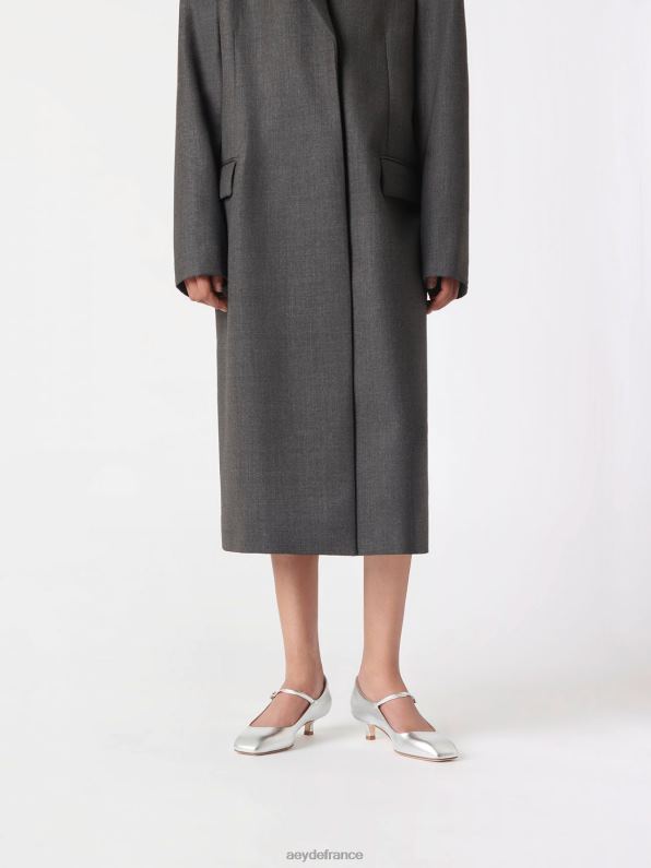 Aeyde Inès nappa argenté R4DZ2158 chaussure