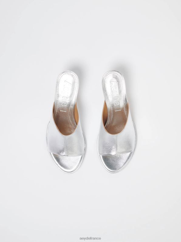 Aeyde arabelle nappa argenté R4DZ2169 chaussure