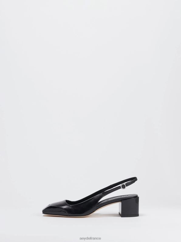 Aeyde auguste nappa noir/verni R4DZ2186 chaussure