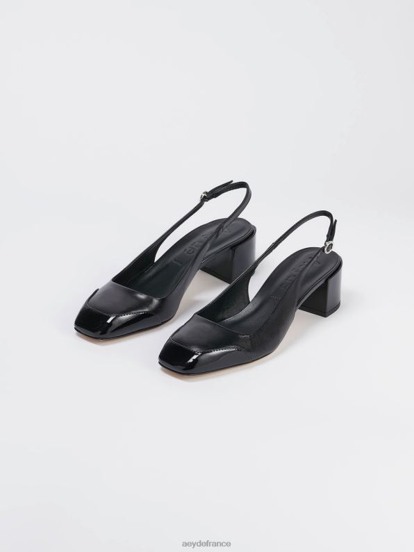 Aeyde auguste nappa noir/verni R4DZ2186 chaussure