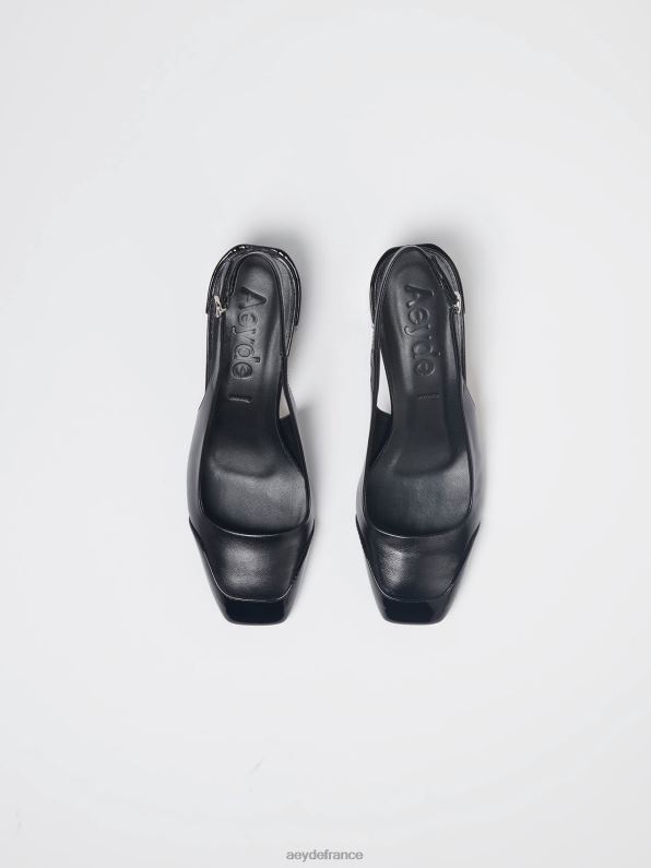 Aeyde auguste nappa noir/verni R4DZ2186 chaussure