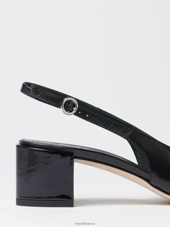 Aeyde auguste nappa noir/verni R4DZ2186 chaussure