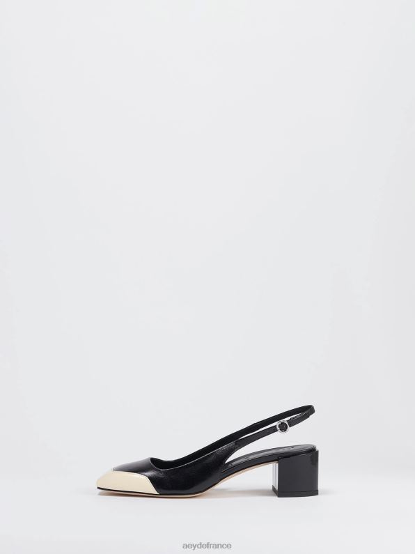 Aeyde auguste noir/nappa crème/verni R4DZ2187 chaussure