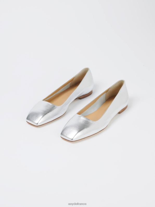 Aeyde ida nappa argenté R4DZ2201 chaussure
