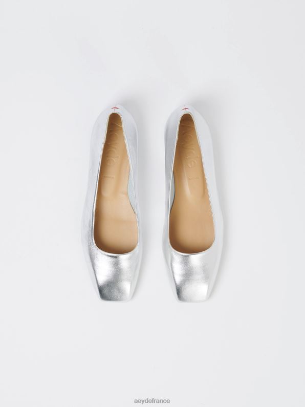 Aeyde ida nappa argenté R4DZ2201 chaussure
