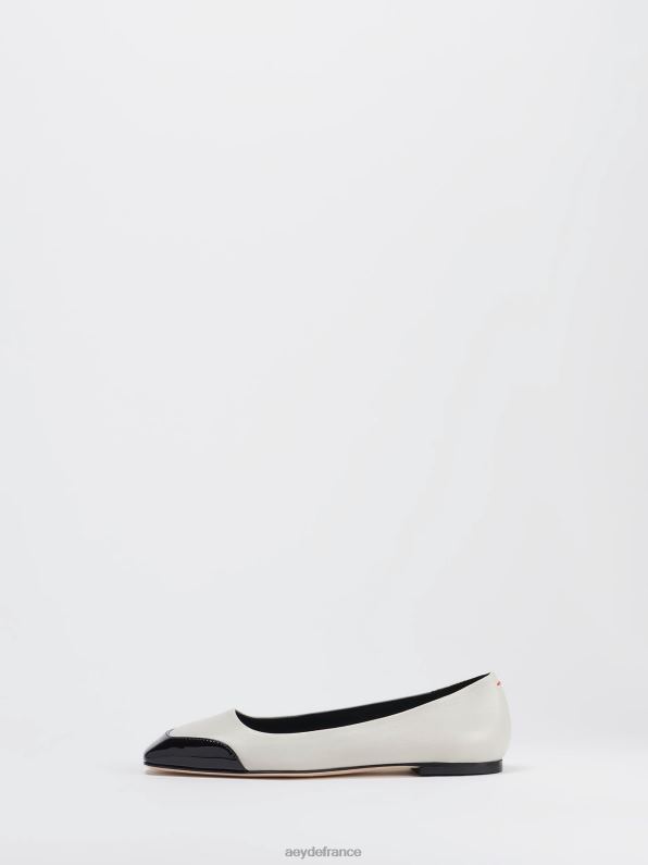 Aeyde iris craie/nappa noir/vernis R4DZ2185 chaussure