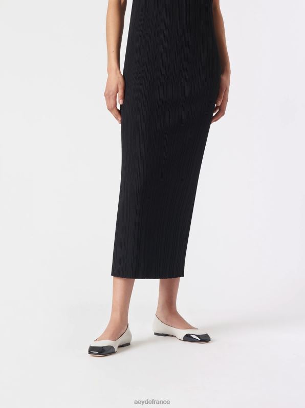 Aeyde iris craie/nappa noir/vernis R4DZ2185 chaussure
