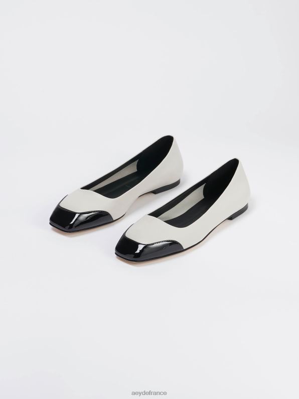 Aeyde iris craie/nappa noir/vernis R4DZ2185 chaussure