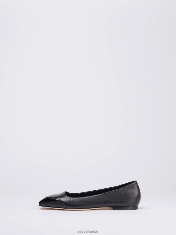 Aeyde iris nappa noir/verni R4DZ2183 chaussure
