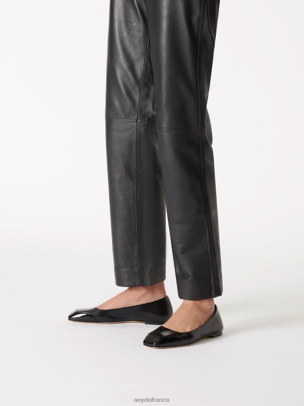 Aeyde iris nappa noir/verni R4DZ2183 chaussure