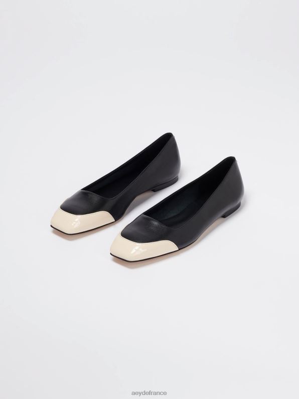 Aeyde iris noir/nappa crème/verni R4DZ2184 chaussure