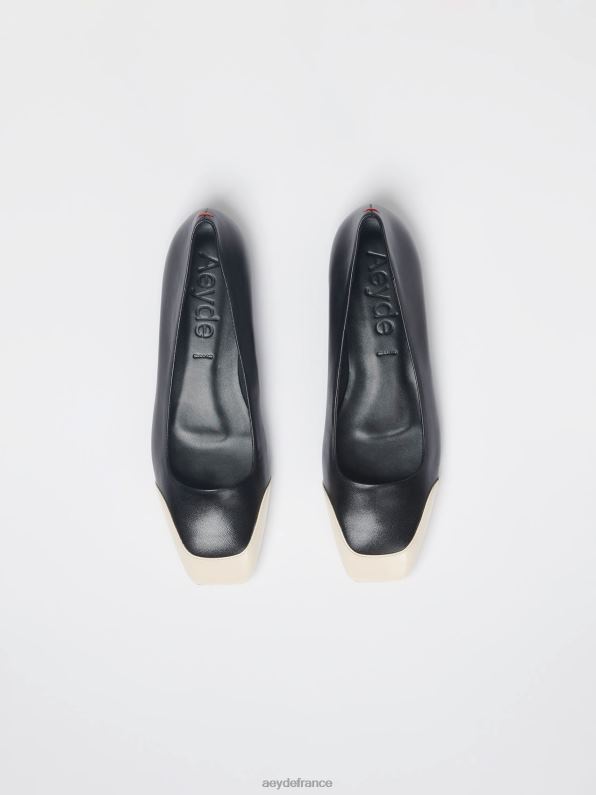 Aeyde iris noir/nappa crème/verni R4DZ2184 chaussure