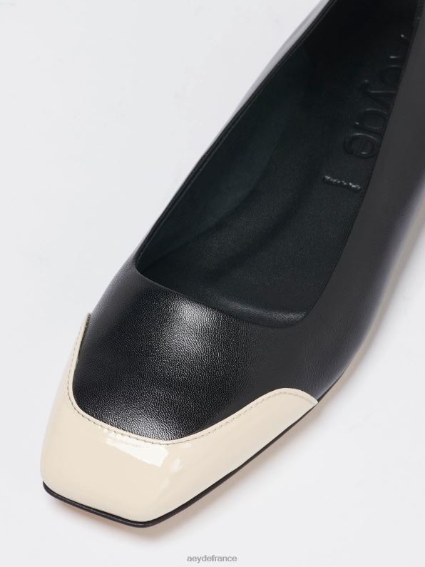 Aeyde iris noir/nappa crème/verni R4DZ2184 chaussure