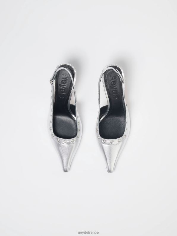 Aeyde isotte nappa argenté R4DZ2103 chaussure