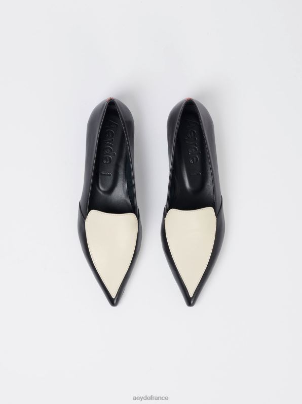 Aeyde marthe nappa noir/crème R4DZ2212 chaussure