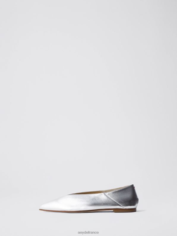 Aeyde moa nappa argenté R4DZ2217 chaussure