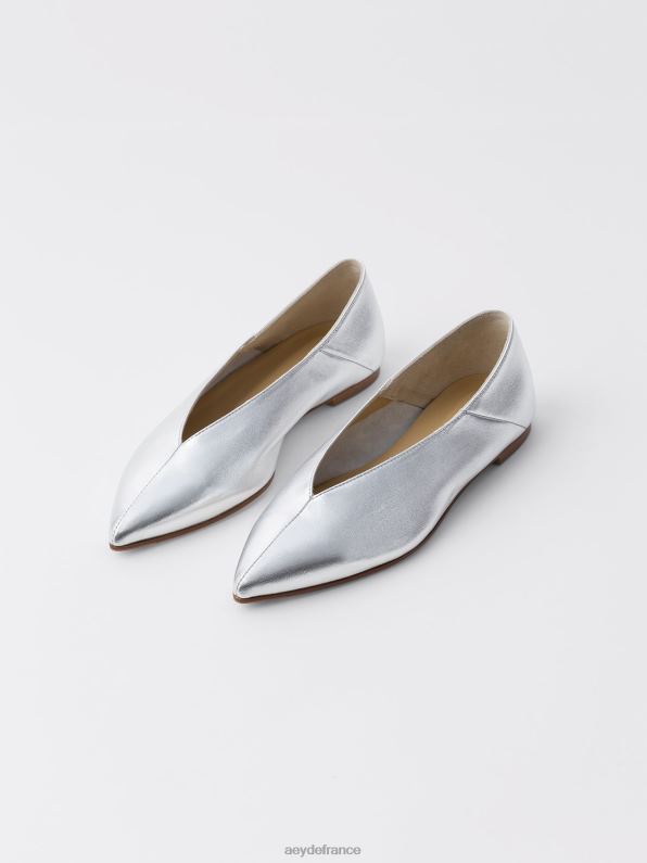 Aeyde moa nappa argenté R4DZ2217 chaussure