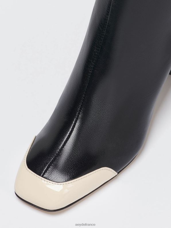 Aeyde suki noir/nappa crème/verni R4DZ275 chaussure