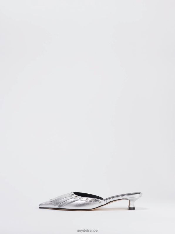 Aeyde tania nappa argenté R4DZ2100 chaussure