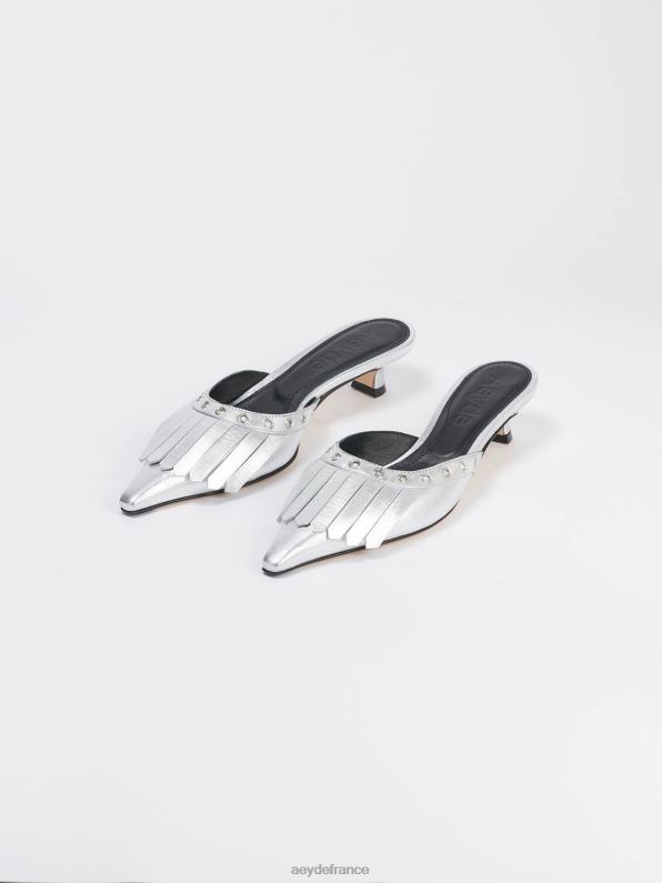 Aeyde tania nappa argenté R4DZ2100 chaussure