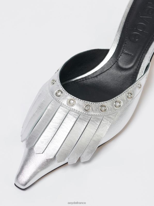 Aeyde tania nappa argenté R4DZ2100 chaussure