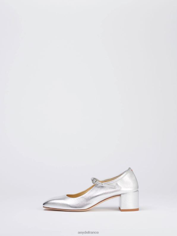 Aeyde une ligne nappa argenté R4DZ2203 chaussure