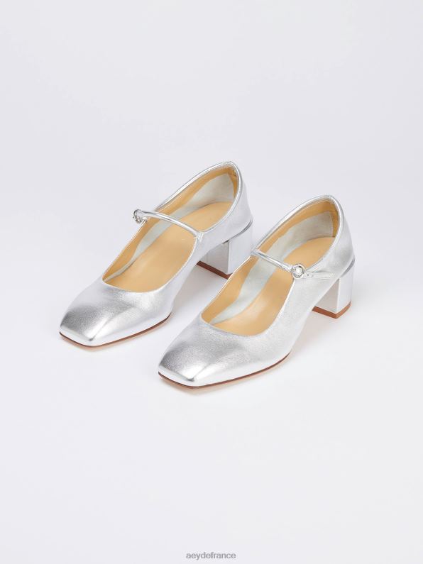 Aeyde une ligne nappa argenté R4DZ2203 chaussure