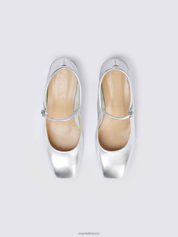 Aeyde une ligne nappa argenté R4DZ2203 chaussure