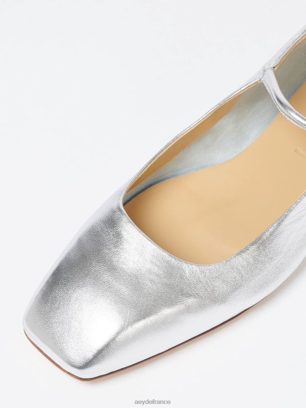 Aeyde une ligne nappa argenté R4DZ2203 chaussure