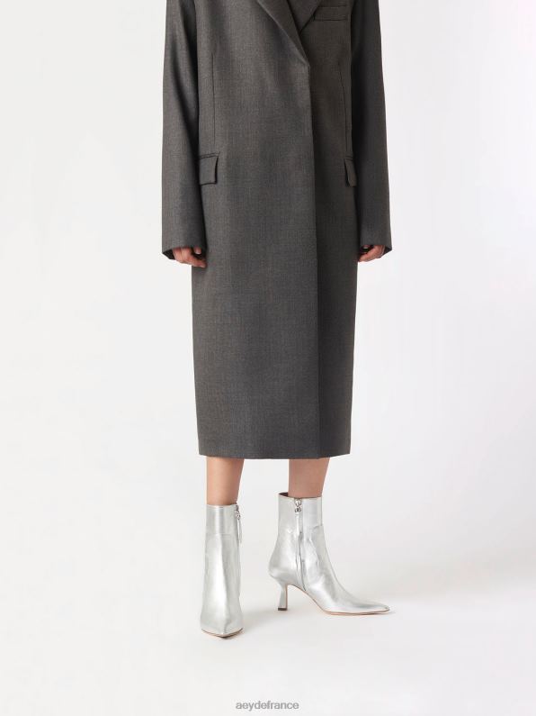 Aeyde zuri nappa argenté R4DZ256 chaussure