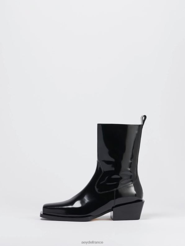 Aeyde facture poli noir R4DZ230 chaussure