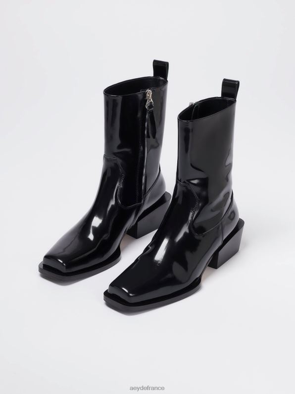 Aeyde facture poli noir R4DZ230 chaussure