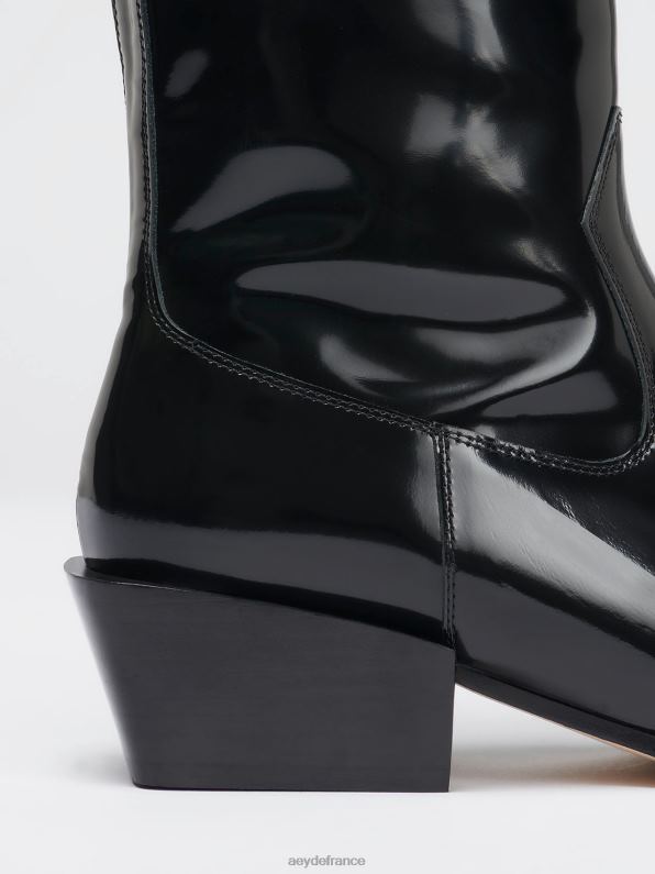 Aeyde facture poli noir R4DZ230 chaussure