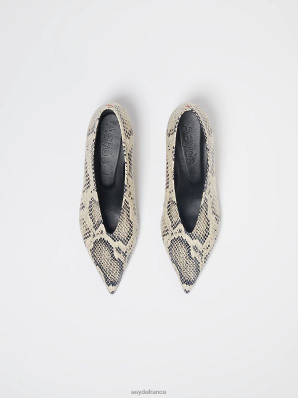 Aeyde Claire serpent crémeux R4DZ2224 chaussure