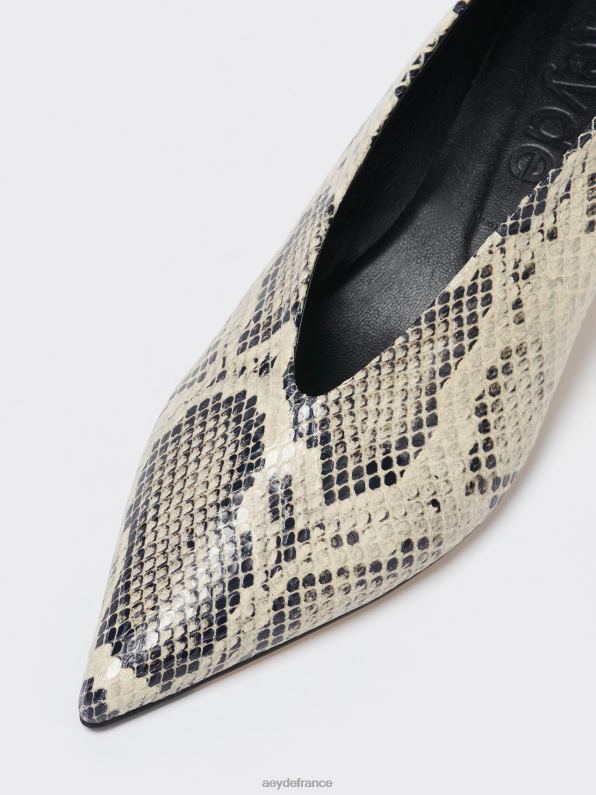 Aeyde Claire serpent crémeux R4DZ2224 chaussure