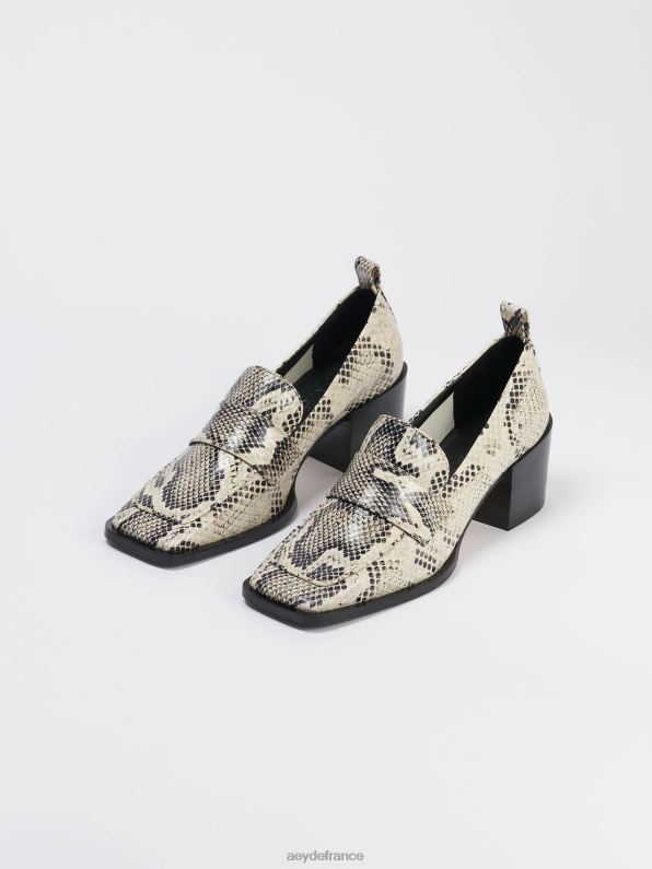 Aeyde anka serpent crémeux R4DZ2175 chaussure