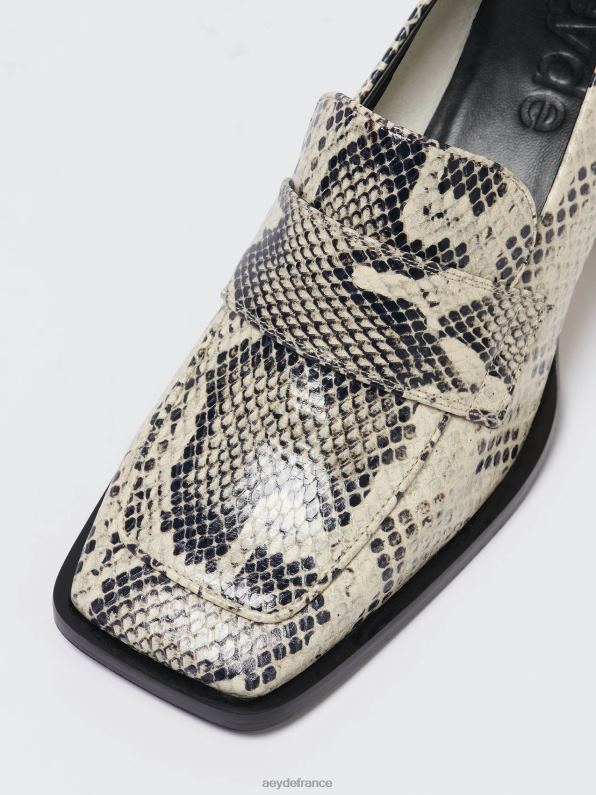 Aeyde anka serpent crémeux R4DZ2175 chaussure