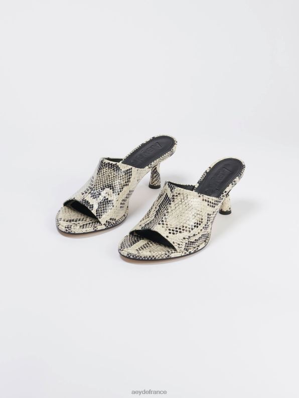 Aeyde arabelle serpent crémeux R4DZ2168 chaussure