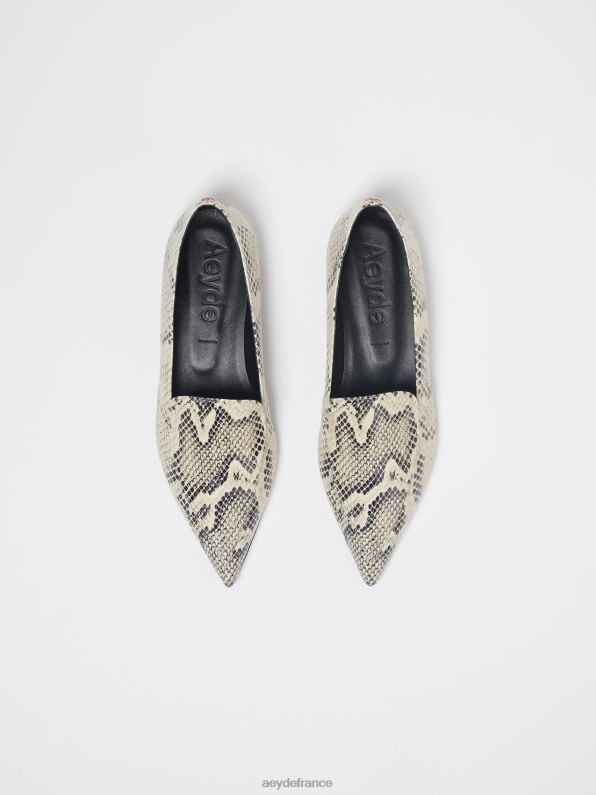 Aeyde marthe serpent crémeux R4DZ2213 chaussure