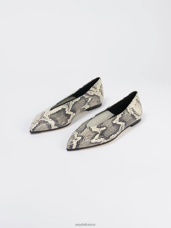 Aeyde moa serpent crémeux R4DZ2220 chaussure