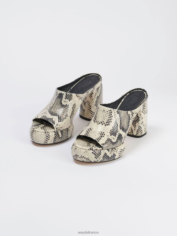 Aeyde ornelle serpent crémeux R4DZ2172 chaussure