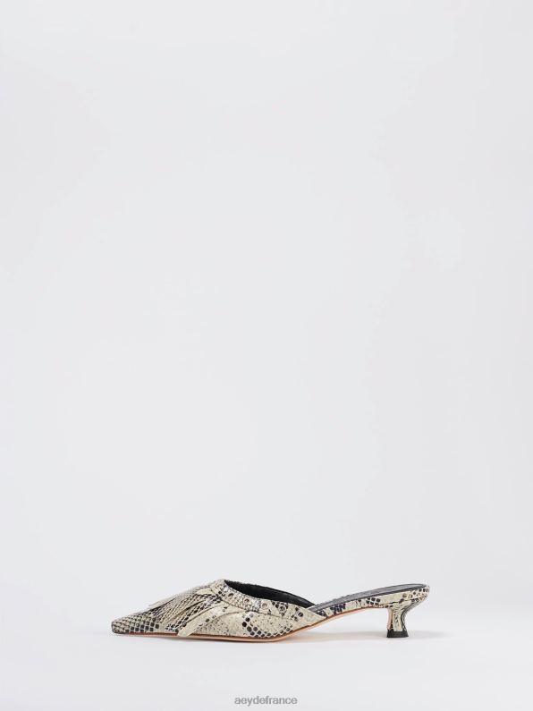 Aeyde tania serpent crémeux R4DZ299 chaussure