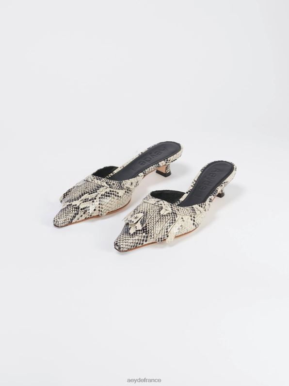Aeyde tania serpent crémeux R4DZ299 chaussure