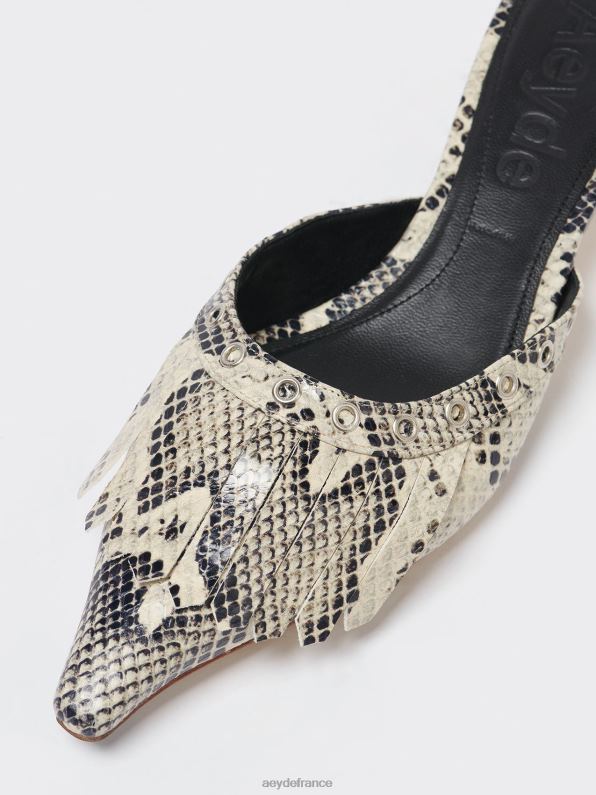 Aeyde tania serpent crémeux R4DZ299 chaussure