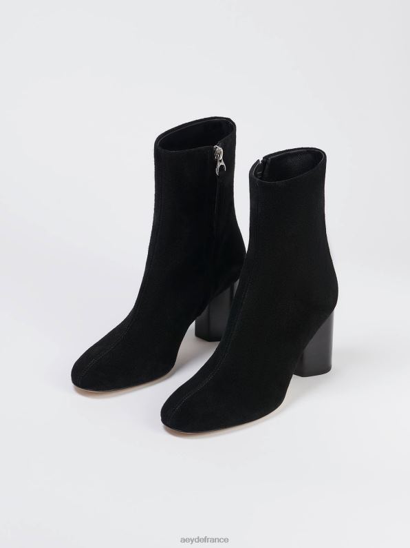 Aeyde Aléna Suède noir R4DZ284 chaussure