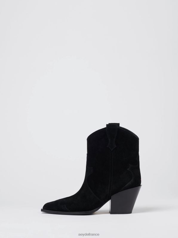 Aeyde Albi Suède noir R4DZ2266 chaussure